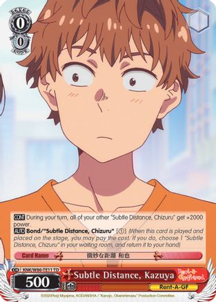 Subtle Distance, Kazuya (KNK/W86-TE11 TD) - Rent-A-Girlfriend