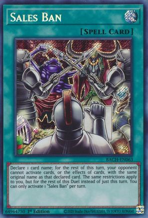 Sales Ban (BACH-EN063) - Battle of Chaos 1st Edition