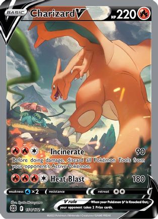 Charizard V (Alternate Full Art) 154/172 - Holofoil SWSH09 Brilliant Stars - Ultra Rare