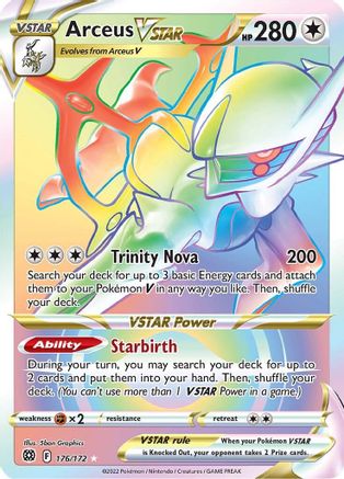 Arceus VSTAR (Secret) (176) 176/172 - Holofoil SWSH09 Brilliant Stars - Secret Rare