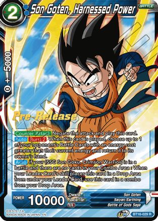 Son Goten, Harnessed Power (BT16-029) - Realm of the Gods PreRelease Cards