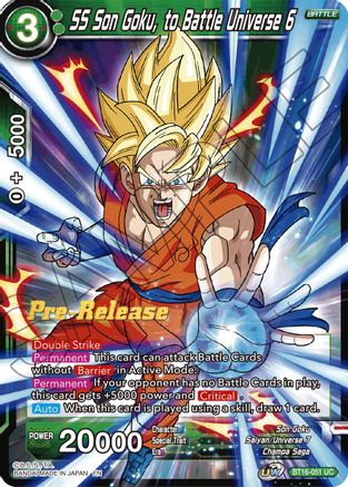 SS Son Goku, to Battle Universe 6 (BT16-051) - Realm of the Gods PreRelease Cards