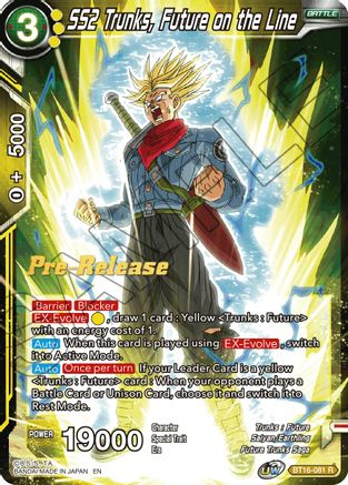SS2 Trunks, Future on the Line (BT16-081) - Realm of the Gods PreRelease Cards