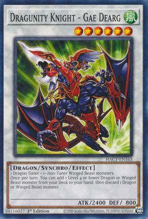 Dragunity Knight - Gae Dearg (HAC1-EN163) - Hidden Arsenal: Chapter 1 1st Edition