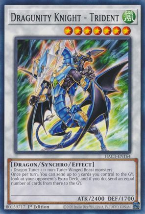 Dragunity Knight - Trident (HAC1-EN164) - Hidden Arsenal: Chapter 1 1st Edition