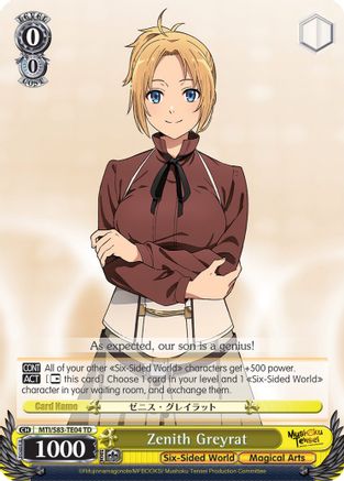 Zenith Greyrat (MTI/S83-TE04 TD) - Mushoku Tensei: Jobless Reincarnation