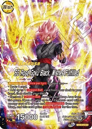 Zamasu // SS Rose Goku Black, Wishes Fulfilled (BT16-072) - Realm of the Gods PreRelease Cards