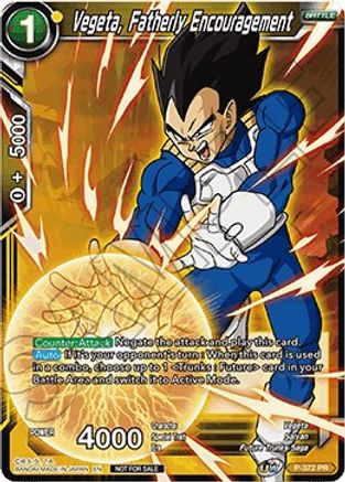 Vegeta, Fatherly Encouragement (Tournament Pack Vol. 7) (P-372) - Tournament Promotion Cards