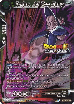 Turles, All Too Easy (Card Game Fest 2022) (BT15-107) - Tournament Promotion Cards Foil