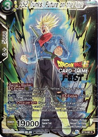 SS2 Trunks, Future on the Line (Card Game Fest 2022) (BT16-081) - Tournament Promotion Cards Foil
