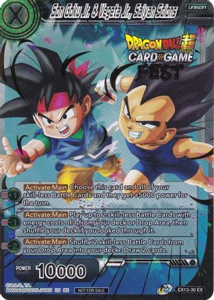 Son Goku Jr. & Vegeta Jr., Saiyan Scions (Card Game Fest 2022) (EX13-30) - Tournament Promotion Cards Foil