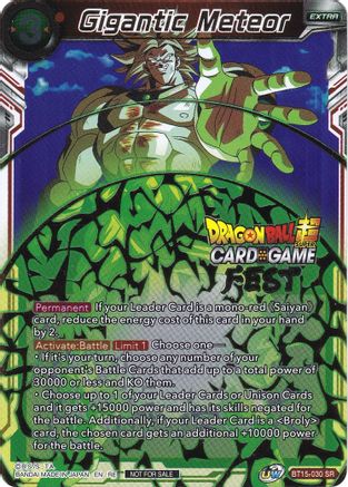 Gigantic Meteor (Card Game Fest 2022) (BT15-030) - Tournament Promotion Cards Foil