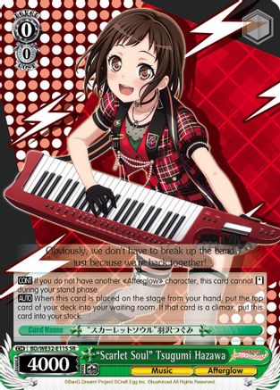 "Scarlet Soul" Tsugumi Hazawa (BD/WE32-E11S SR) - BanG Dream! Girls Band Party! Premium Booster