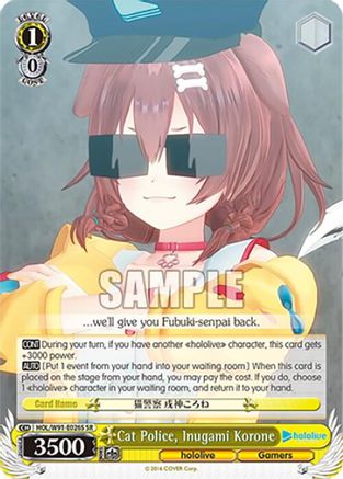 Cat Police, Inugami Korone (SR) (HOL/W91-E026S SR) - hololive production