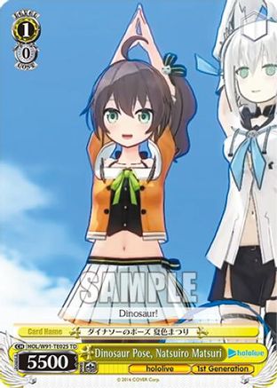 Dinosaur Pose, Natsuiro Matsuri (HOL/W91-TE025 TD) - hololive production