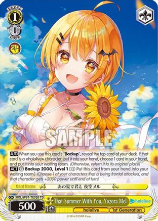 That Summer With You, Yozora Mel (HOL/W91-TE026 TD) - hololive production