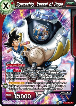 Spaceship, Vessel of Hope (BT17-003) - Ultimate Squad