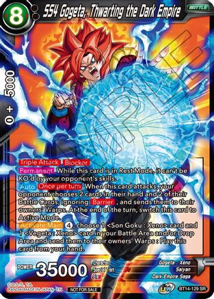 SS4 Gogeta, Thwarting the Dark Empire (BT14-129) - Promotion Cards Foil