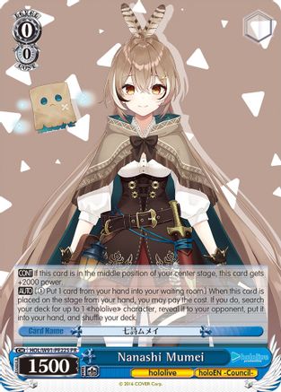 Nanashi Mumei (Foil) (HOL/W91-PE22S PR) - hololive production