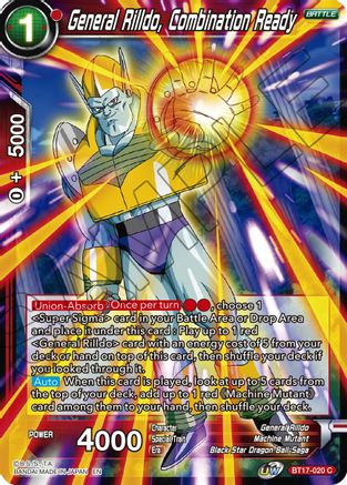 General Rilldo, Combination Ready (BT17-020) - Ultimate Squad