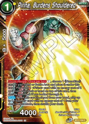 Pirina, Burdens Shouldered (BT17-104) - Ultimate Squad
