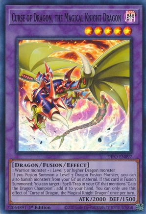 Curse of Dragon, the Magical Knight Dragon (DIFO-EN097) - Dimension Force 1st Edition