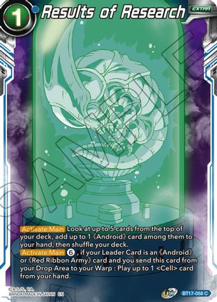 Results of Research (BT17-058) - Ultimate Squad Foil