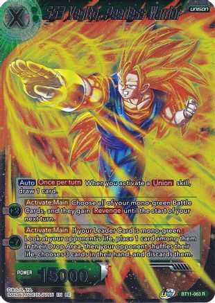 SS3 Vegito, Peerless Warrior (Silver Foil) (BT11-063) - Expansion Deck Box Set 20 Ultimate Deck 2022 Foil