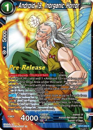 Android 13, Inorganic Horror (BT17-052) - Ultimate Squad PreRelease Cards