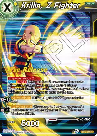 Krillin, Z Fighter (BT17-086) - Ultimate Squad PreRelease Cards
