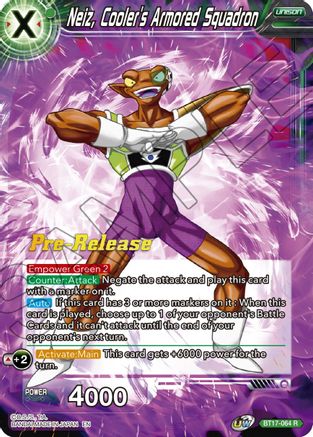 Neiz, Cooler's Armored Squadron (BT17-064) - Ultimate Squad PreRelease Cards