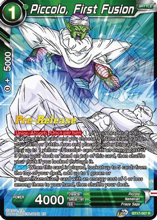 Piccolo, First Fusion (BT17-067) - Ultimate Squad PreRelease Cards