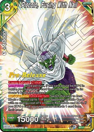 Piccolo, Fusing With Nail (BT17-139) - Ultimate Squad PreRelease Cards