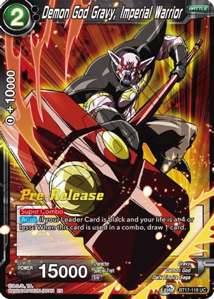 Demon God Gravy, Imperial Warrior (BT17-118) - Ultimate Squad PreRelease Cards