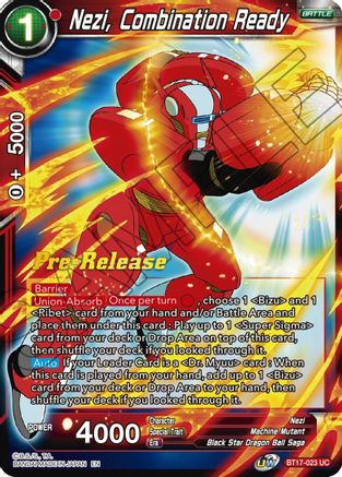 Nezi, Combination Ready (BT17-023) - Ultimate Squad PreRelease Cards