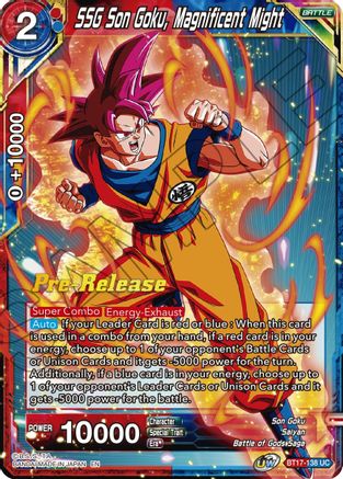 SSG Son Goku, Magnificent Might (BT17-138) - Ultimate Squad PreRelease Cards