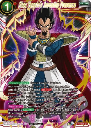 King Vegeta's Imposing Presence (Top 4) (BT13-030) - Tournament Promotion Cards Foil