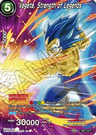 Vegeta, Strength of Legends (DB2-133) - Theme Selection History of Vegeta Foil
