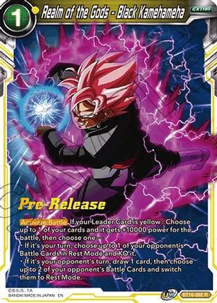 Realm of the Gods - Black Kamehameha (BT16-092) - Realm of the Gods PreRelease Cards