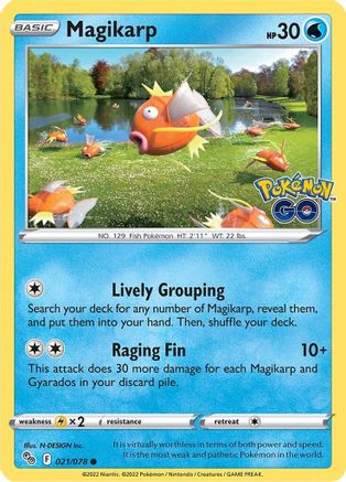 Magikarp 021/078 - Reverse Holofoil Pokemon GO - Common