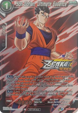 Son Gohan, Ultimate Essence (Event Pack 10) (Alternate Foil) (BT14-007) - Tournament Promotion Cards Foil