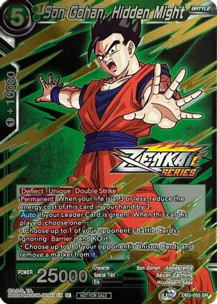 Son Gohan, Hidden Might (Event Pack 10) (Alternate Foil) (DB3-055) - Tournament Promotion Cards Foil