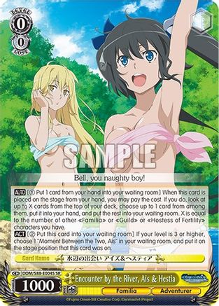 Encounter by the River, Ais & Hestia (SR) (DDM/S88-E004S SR) - Is it Wrong to Try to Pick Up Girls in a Dungeon?
