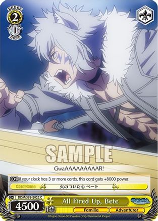 All Fired Up, Bete (DDM/S88-E022 C) - Is it Wrong to Try to Pick Up Girls in a Dungeon?