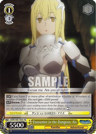 Encounter in the Dungeon, Ais (DDM/S88-TE05 TD) - Is it Wrong to Try to Pick Up Girls in a Dungeon?