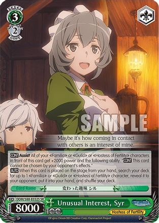 Unusual Interest, Syr (SR) (DDM/S88-E032S SR) - Is it Wrong to Try to Pick Up Girls in a Dungeon?