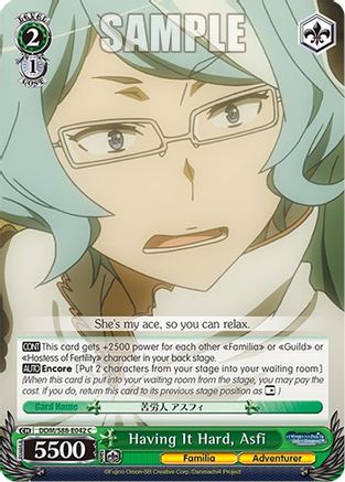 Having It Hard, Asfi (DDM/S88-E042 C) - Is it Wrong to Try to Pick Up Girls in a Dungeon?