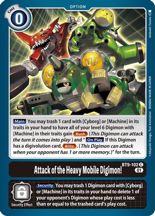 Attack of the Heavy Mobile Digimon! (BT9-102) - X Record