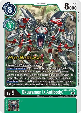 Okuwamon (X Antibody) (BT9-052) - X Record Pre-Release Cards Foil