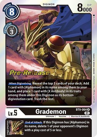 Grademon (BT9-064) - X Record Pre-Release Cards Foil